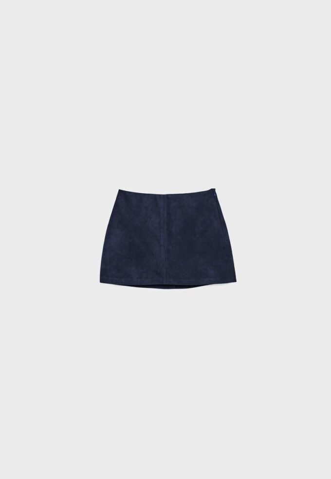 Mini Skort in finta pelle scamosciata Mini Skort in finta pelle scamosciata