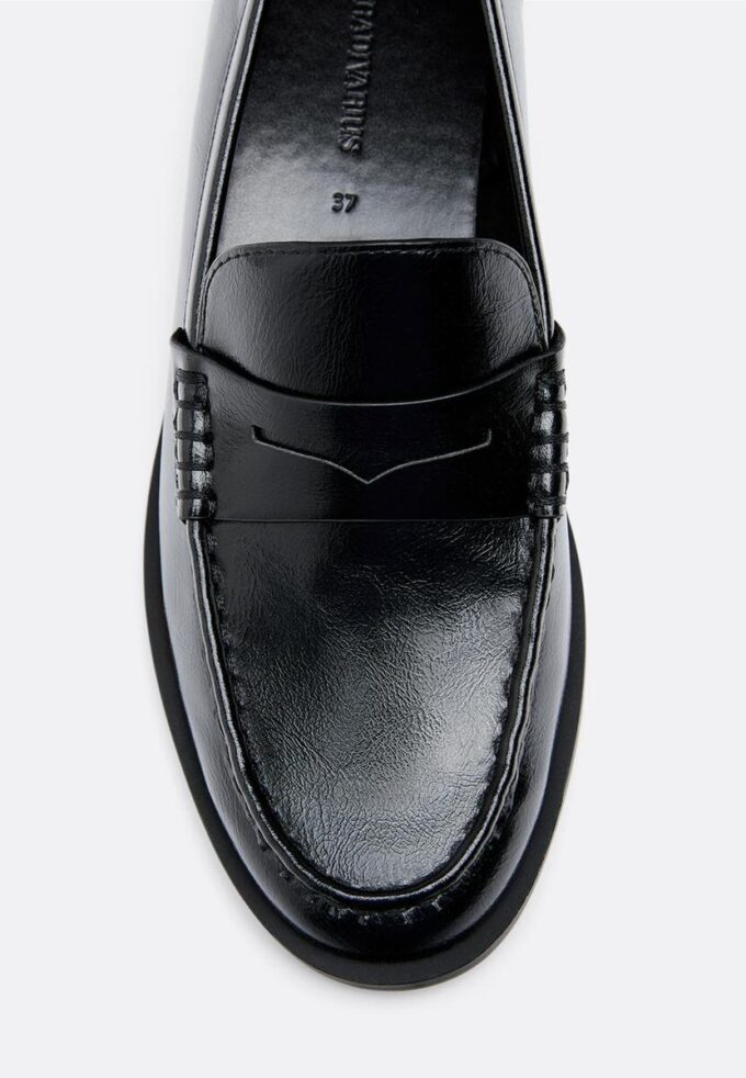 Mocassini effetto pelle neri