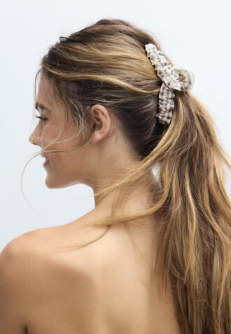 Molletta per capelli a righe in tessuto