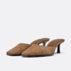 Mules in pelle con tacco basso