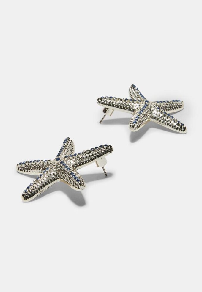Orecchini a bottone a forma di stella marina