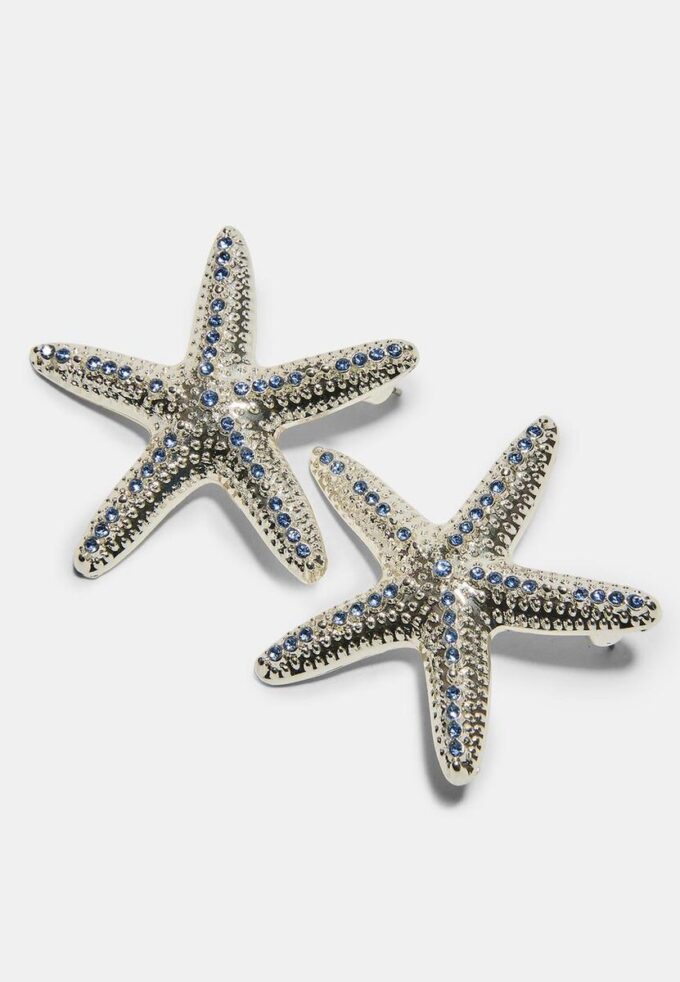 Orecchini a bottone a forma di stella marina