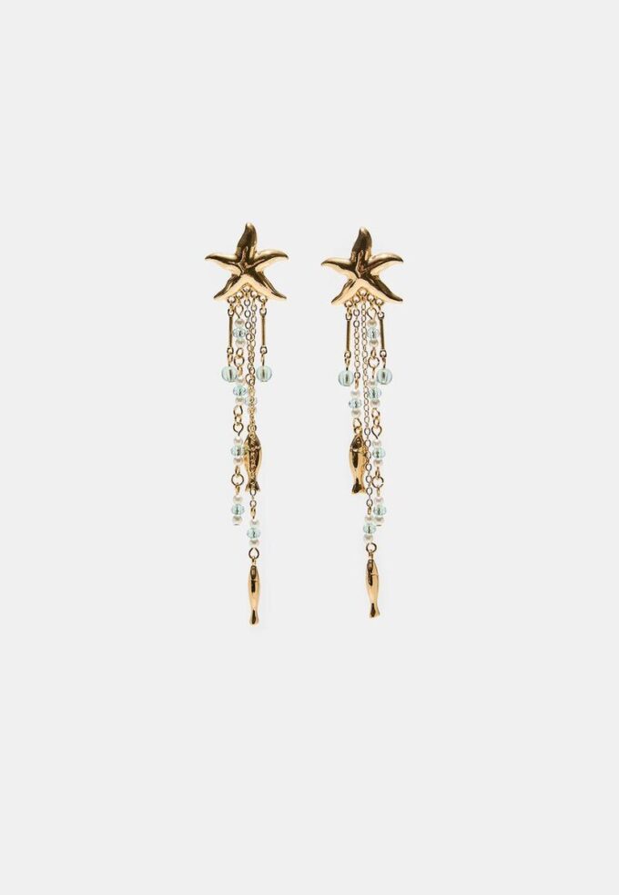 Orecchini a cascata a forma di stella