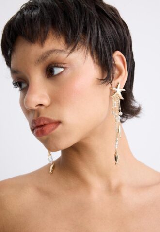 Orecchini a cascata a forma di stella