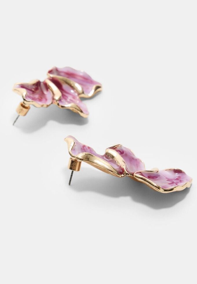 Orecchini a ventaglio smaltati