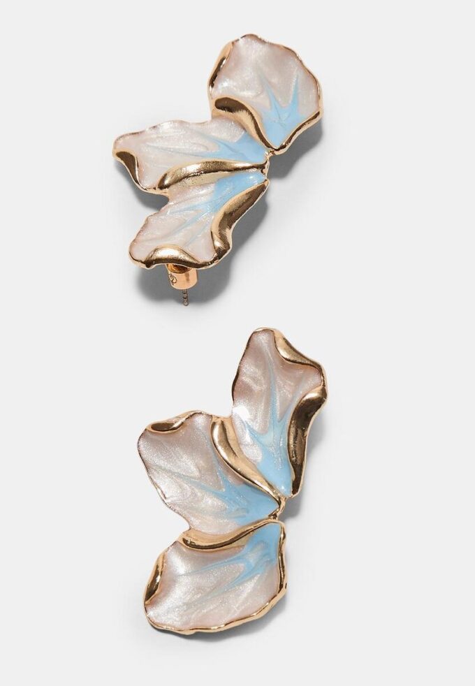 Orecchini a ventaglio smaltati