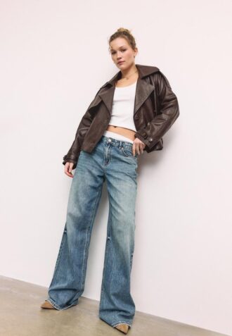 Oversize 100% pelle Trench coat