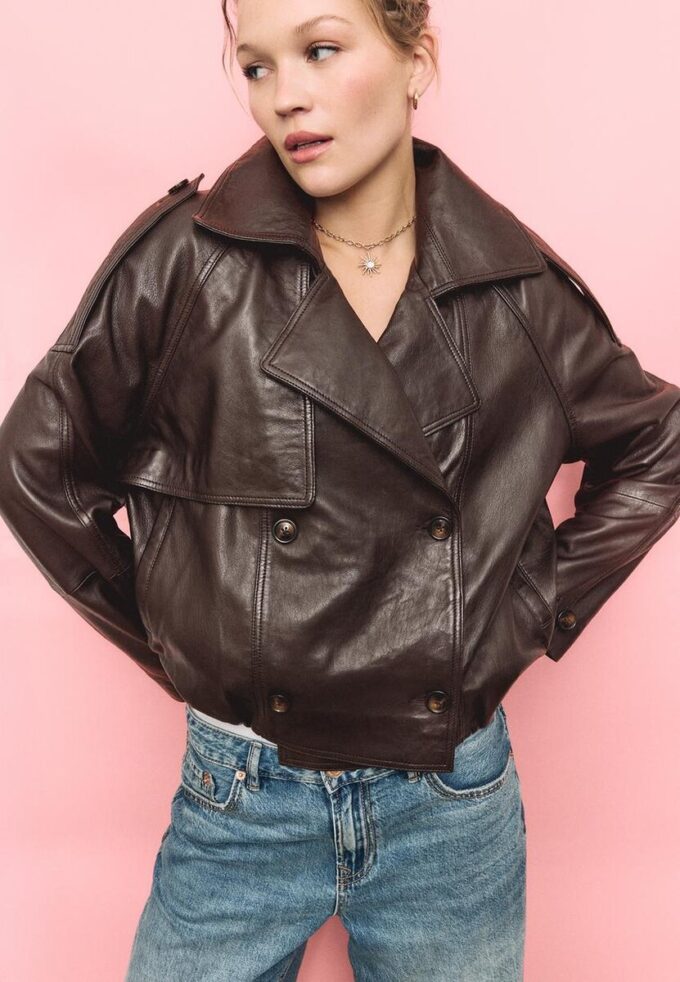 Oversize 100% pelle Trench coat Oversize 100% pelle Trench coat