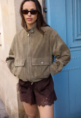 Pantaloncini a canotta in raso