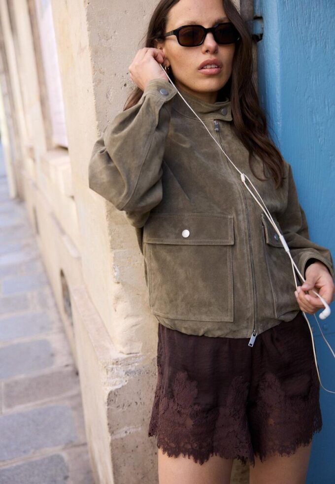 Pantaloncini a canotta in raso