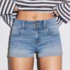 Pantaloncini in denim con orlo risvoltato