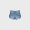 Pantaloncini in denim con orlo risvoltato