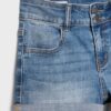 Pantaloncini in denim con orlo risvoltato
