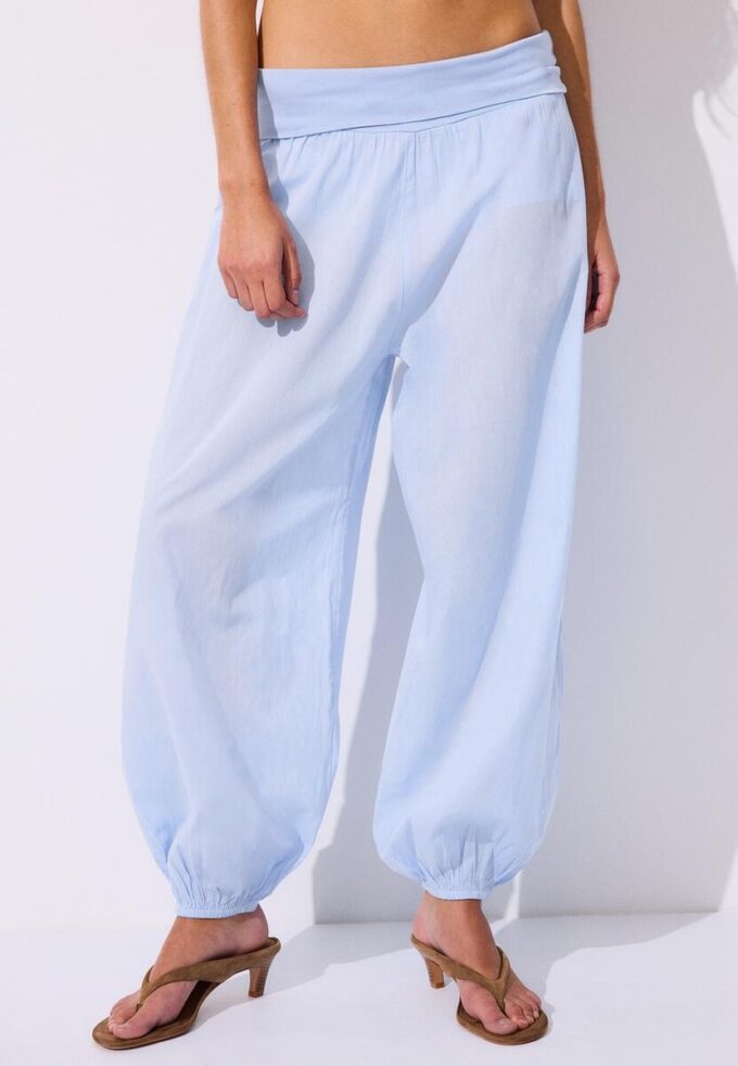 Pantaloni a palloncino con vita ribattuta