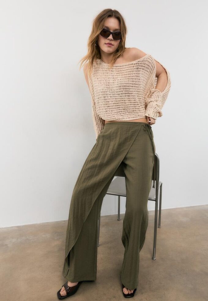 Pantaloni a portafoglio fluidi