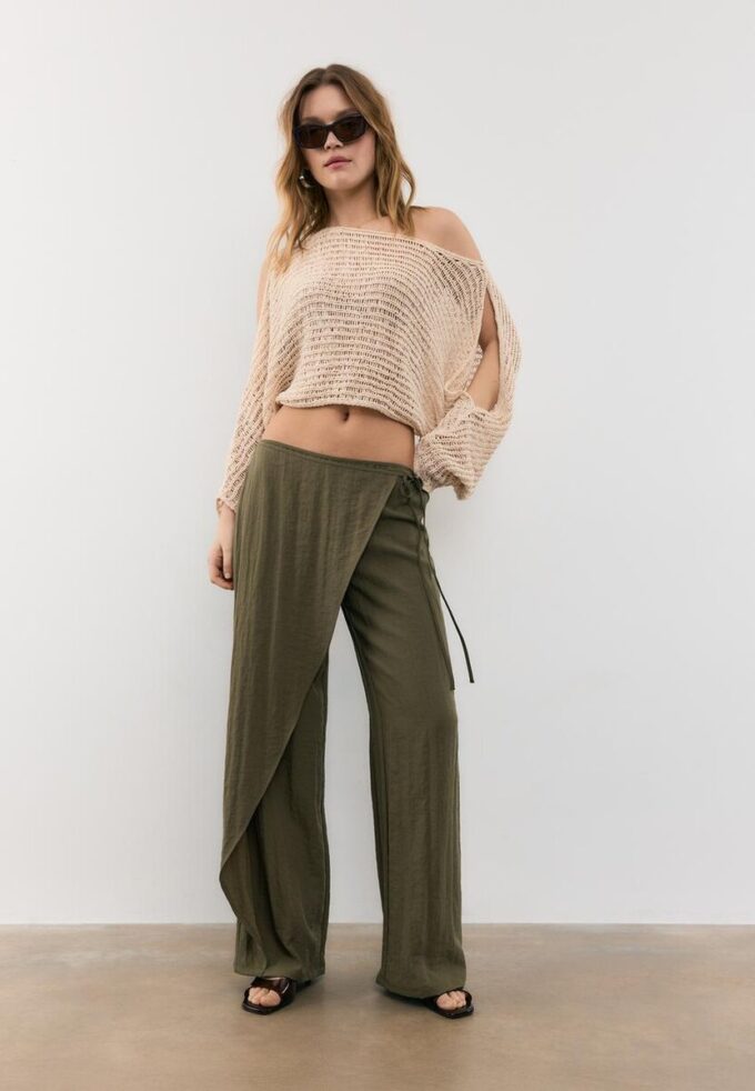 Pantaloni a portafoglio fluidi