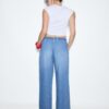 Pantaloni fluidi in denim con coulisse