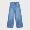 Pantaloni fluidi in denim con coulisse