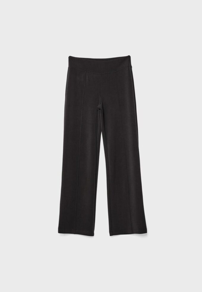 Pantaloni jogger a gamba dritta Soft Touch con dettagli a pieghe