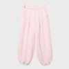 Pantaloni sarouel con pinces e fibbia