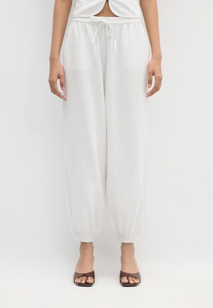 Pantaloni sarouel effetto lino Pantaloni sarouel effetto lino