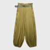 Pantaloni sarouel in raso con cintura