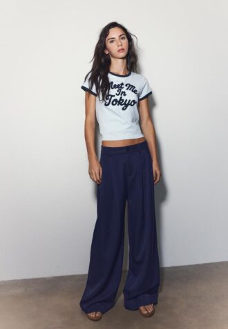 Pantaloni sartoriali Wide Leg con pinces