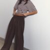 Pantaloni sartoriali Wide Leg con pinces Pantaloni sartoriali Wide Leg con pinces