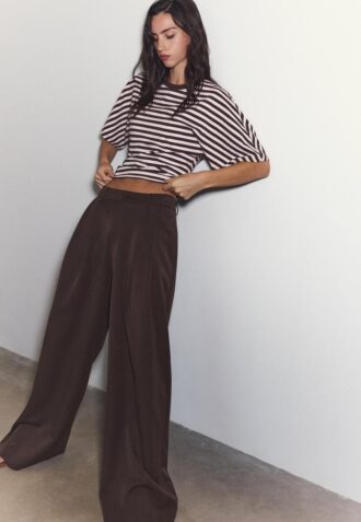 Pantaloni sartoriali Wide Leg con pinces