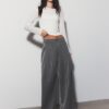 Pantaloni sartoriali Wide Leg con pinces Pantaloni sartoriali Wide Leg con pinces