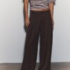 Pantaloni sartoriali Wide Leg con pinces Pantaloni sartoriali Wide Leg con pinces