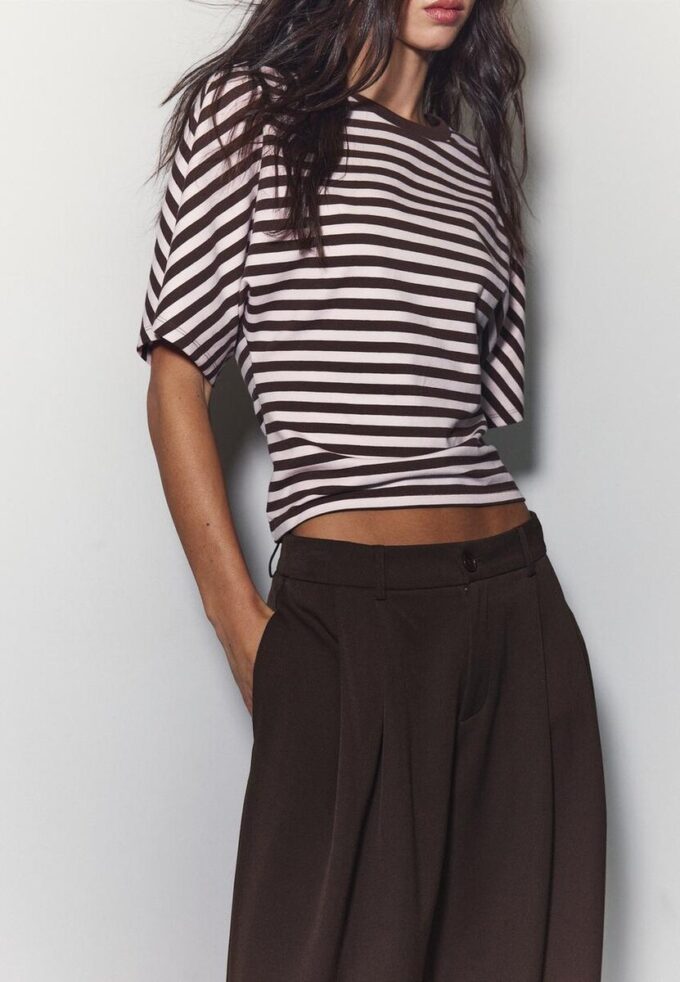Pantaloni sartoriali Wide Leg con pinces Pantaloni sartoriali Wide Leg con pinces