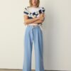 Pantaloni Wide Leg con dettaglio fibbia Pantaloni Wide Leg con dettaglio fibbia