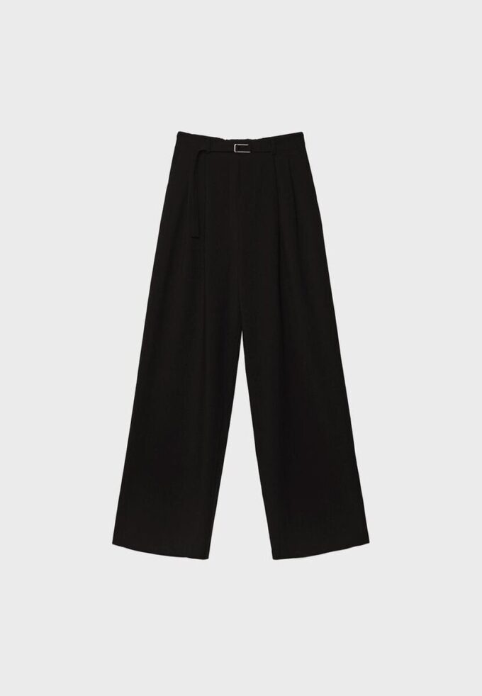 Pantaloni Wide Leg con dettaglio fibbia Pantaloni Wide Leg con dettaglio fibbia