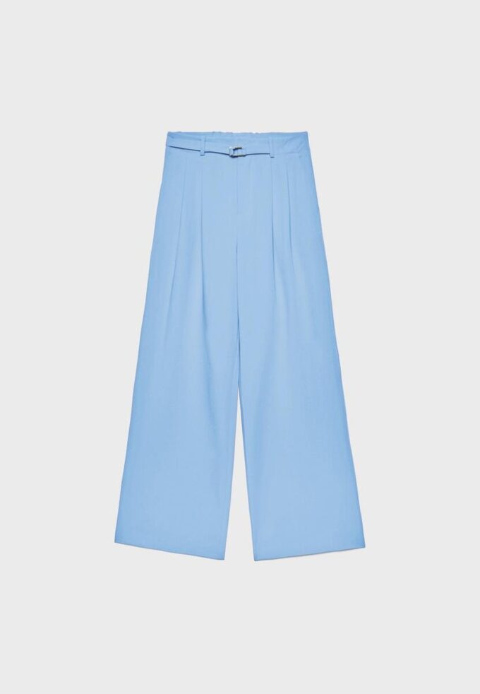 Pantaloni Wide Leg con dettaglio fibbia Pantaloni Wide Leg con dettaglio fibbia