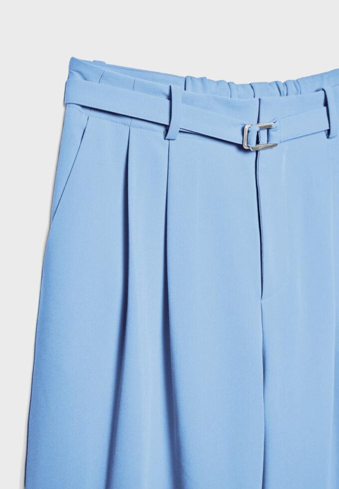 Pantaloni Wide Leg con dettaglio fibbia Pantaloni Wide Leg con dettaglio fibbia