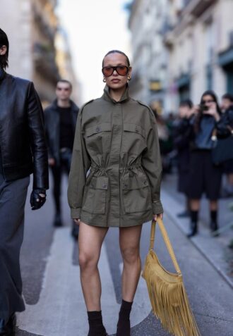 Parka in cotone con tasche