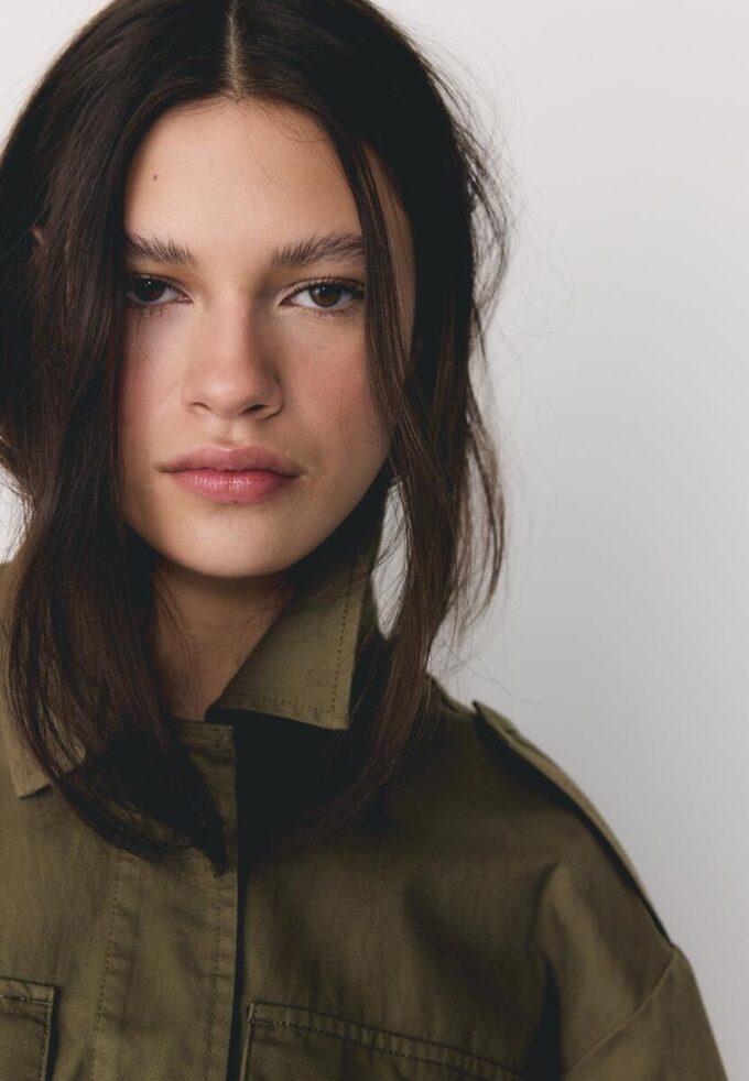 Parka in cotone con tasche