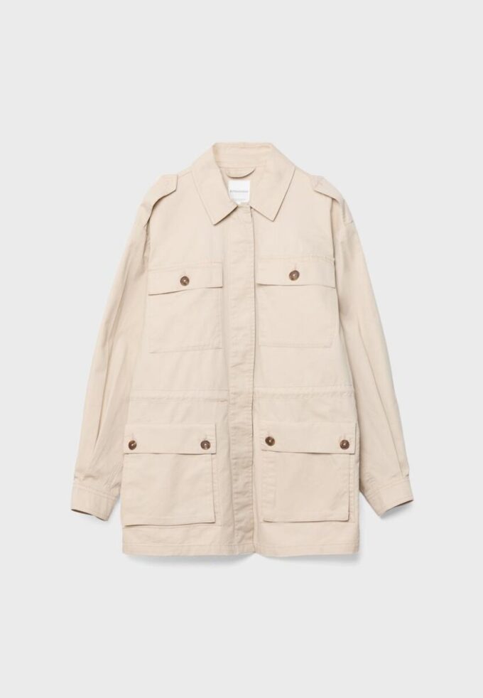 Parka in cotone con tasche