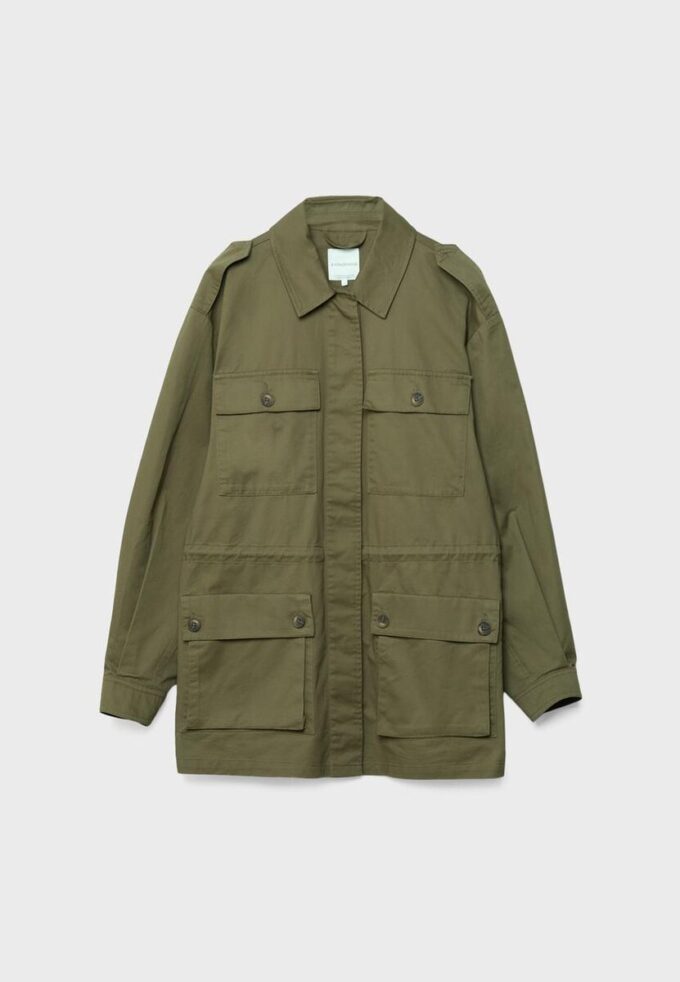 Parka in cotone con tasche