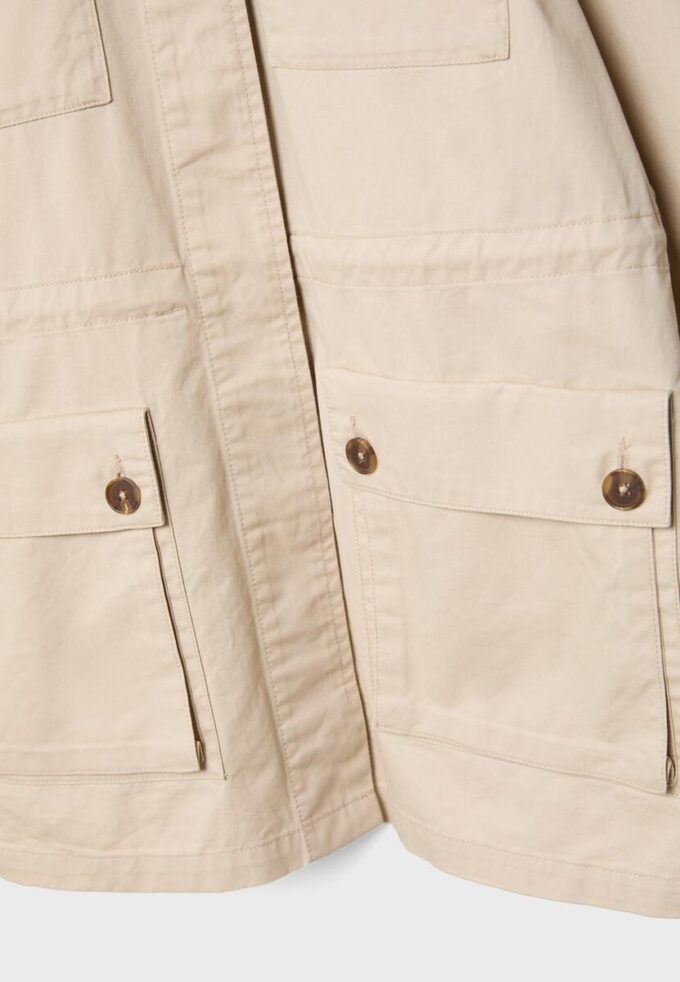 Parka in cotone con tasche