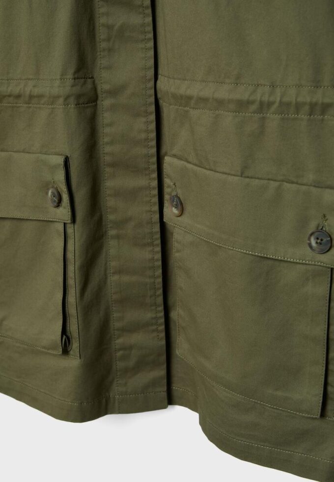 Parka in cotone con tasche