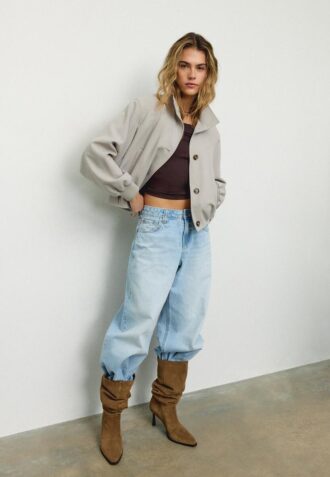 Piumino a collo alto