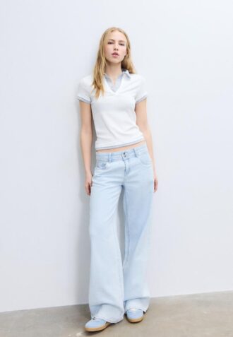 Polo a maniche corte a doppio strato