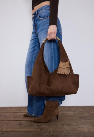 Portachiavi con ciondolo a frange per borse