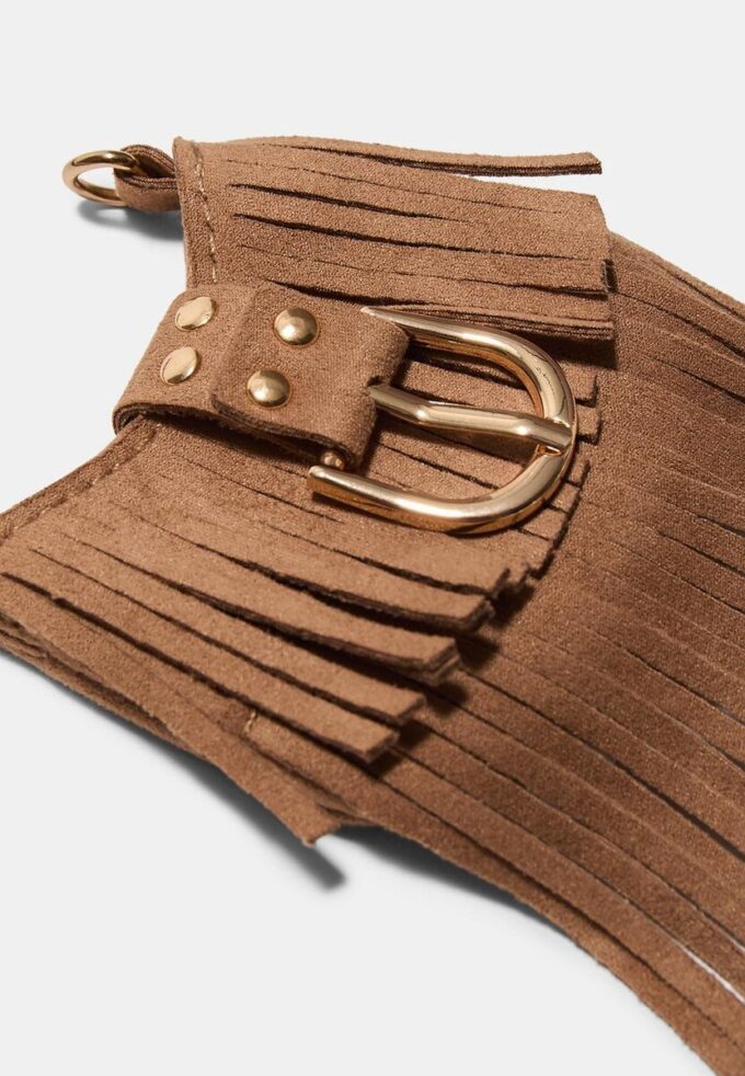 Portachiavi con ciondolo a frange per borse