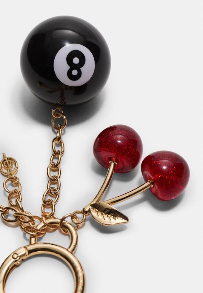 Portachiavi con ciondolo numero 8