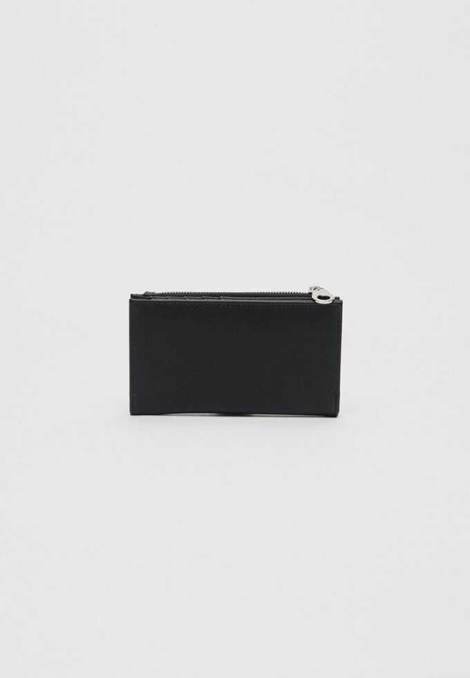 Portafoglio basic con chiusura a zip