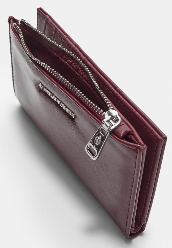 Portafoglio basic con chiusura a zip