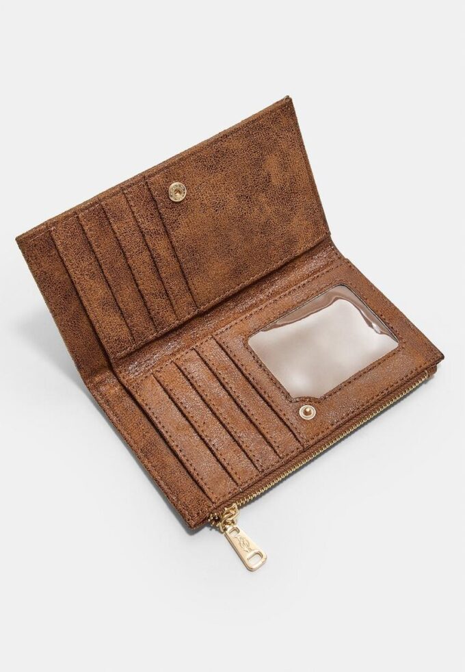 Portafoglio luccicante con cerniera